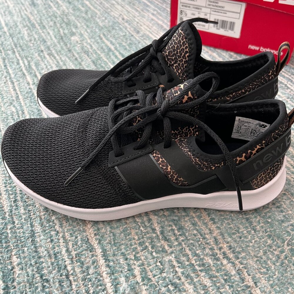 New Balance Black and Leopard print shoes women's size 8.5